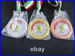 Rare Ferrari club of Japan Limited gold silver bronze medals 3 set