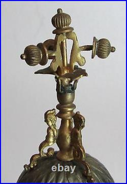 Rare Miniature Old Bronze Reliquary Gold & Silver Vermeil