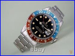 Rolex GMT Master 1675 Gilt Vintage Mens Wrist Watch