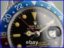 Rolex GMT Master 1675 Gilt Vintage Mens Wrist Watch