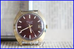 Soviet watch POLJOT, Gold Plated Au10, mens watches + BOX