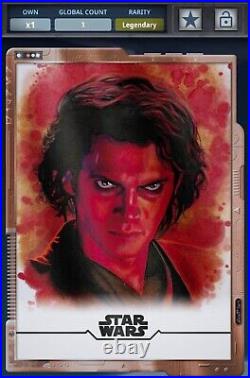 Star Wars Card Trader Anakin Skywalker Darth Vader Bronze Gilded 3cc SWCT