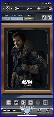 Star Wars Card Trader Rogue One Shadow Portraits Cassian Andor Gilded Bronze