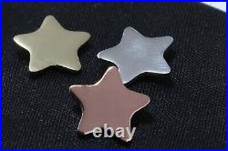 Star pin badge 13mm dia Gold / Silver / Bronze School, employee reward incentive
