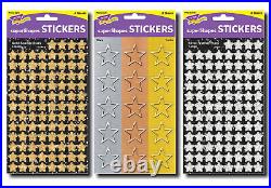 Stars Reward / Craft Stickers Variety Pack Gold Silver Bronze & Sparkle