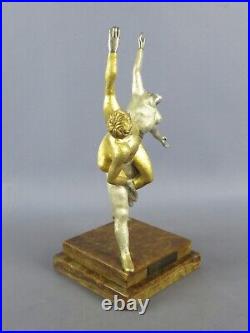 Statue Bronze Giuseppe Vasari Couple Dancing Sculpture Silver Gold Vintage