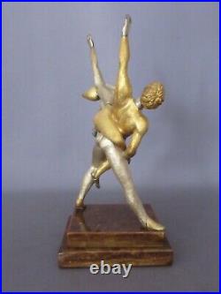 Statue Bronze Giuseppe Vasari Couple Dancing Sculpture Silver Gold Vintage