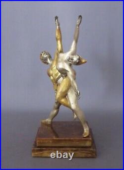 Statue Bronze Giuseppe Vasari Couple Dancing Sculpture Silver Gold Vintage