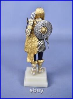 Statue Norse Sculpture Bronze Silver And Gold regina Vikinga