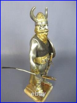 Statue Viking Sculpture Bronze Silver And Gold Warrior Erik
