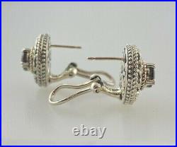 Sterling Silver & 14k Gold Smoky Quartz Earrings