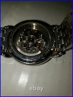 Stuhrling Original Stainless Skeleton Automatic Men's Watch ST-90089 NON WORKING