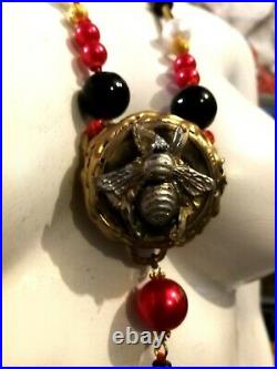 Talisman amulet bee honey lucky charm necklace pendant good luck money wealth 3