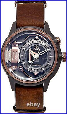 The Electricianz Nylon The Mokaz Mens Watch with Brown Leather Strap ZZ-A1C/02
