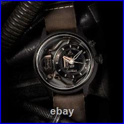 The Electricianz Nylon The Mokaz Mens Watch with Brown Leather Strap ZZ-A1C/02