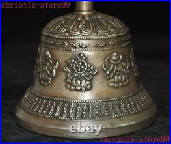 Tibet bronze silver gilt exorcism bell Vajra Dorje Phurpa Exorcism Talisman set