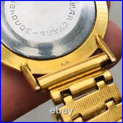 ULTRA RARE SLAVA 1600 USSR Watch Wrist Gold AU20 Bracelet Soviet Vtg 2MCHZ Old