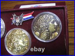 U. S. Track & Field Team Gold Silver & Bronze Commemorative Medallion Set 1984 #D