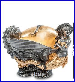 Veronese Mermaid Shell Figurine Sea Decorative Statue Decor Gift Silver Gold