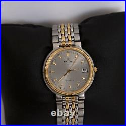 Vintage Edox Electronic Quartz Swiss MEN'S Work Wrist Watch 35MM 70038