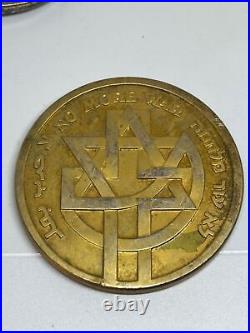 Vintage Lot Of 10 Gold Silver Plated Bronze No More War Israel-Egypt