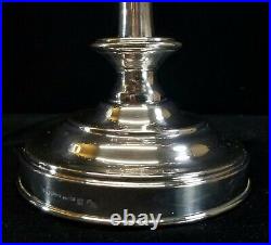 Vintage Pair Silver Plated Bronze Christofle Candelabras Fleuron France VFINE