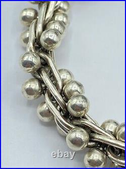 Vintage Sterling Silver Heavy Peppercorn Bracelet inspired By William Spratling
