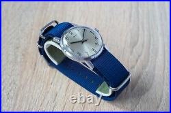 Vintage mechanical wind up watch POBEDA ZIM new strap serviced USSR 40 years old