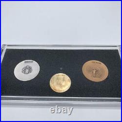 World Expo in 1970 Osaka Japan Gold Silver Bronze Copper Medal Set Plastic Case