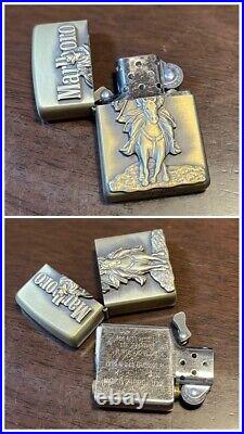 Zippo Lighter Marlboro Set of 3 Gold, Silver, Bronze Sweepstakes Item New